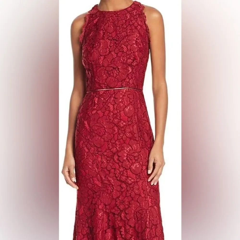 JS Collections Corded Floral Lace Mermaid Gown size 10_8